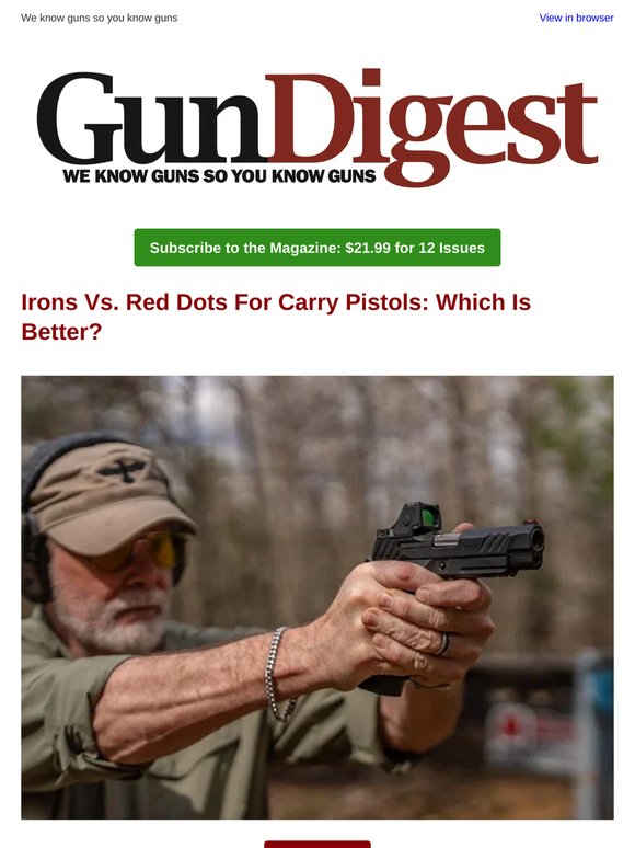 Iron Sights Vs. Red Dots For CCW | Timney HK MP5 Trigger | New H&R T48 FAL | And More!