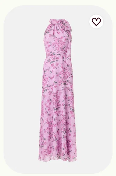 Diana Floral Tie Neck Gown