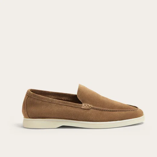 XANDER NATURAL TAN SUEDE LOAFER