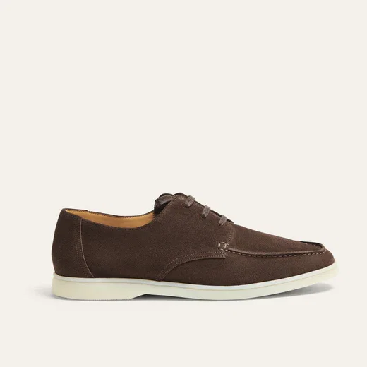 EMILIO BROWN SUEDE BOAT LOAFER