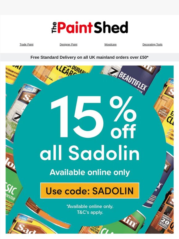 Get 15% off Sadolin, use code: SADOLIN 📣