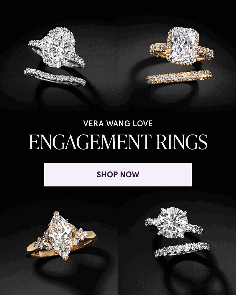 Numerous diamond rings like halo-set & marquise solitaire. Vera Wang Love Engagement Rings. Click here to shop now