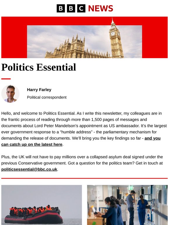 Politics Essential: The excruciating details in Mandelson messages