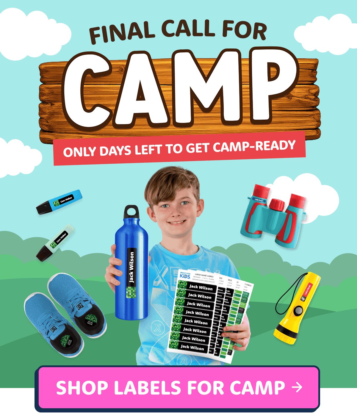 Shop labels for camp >