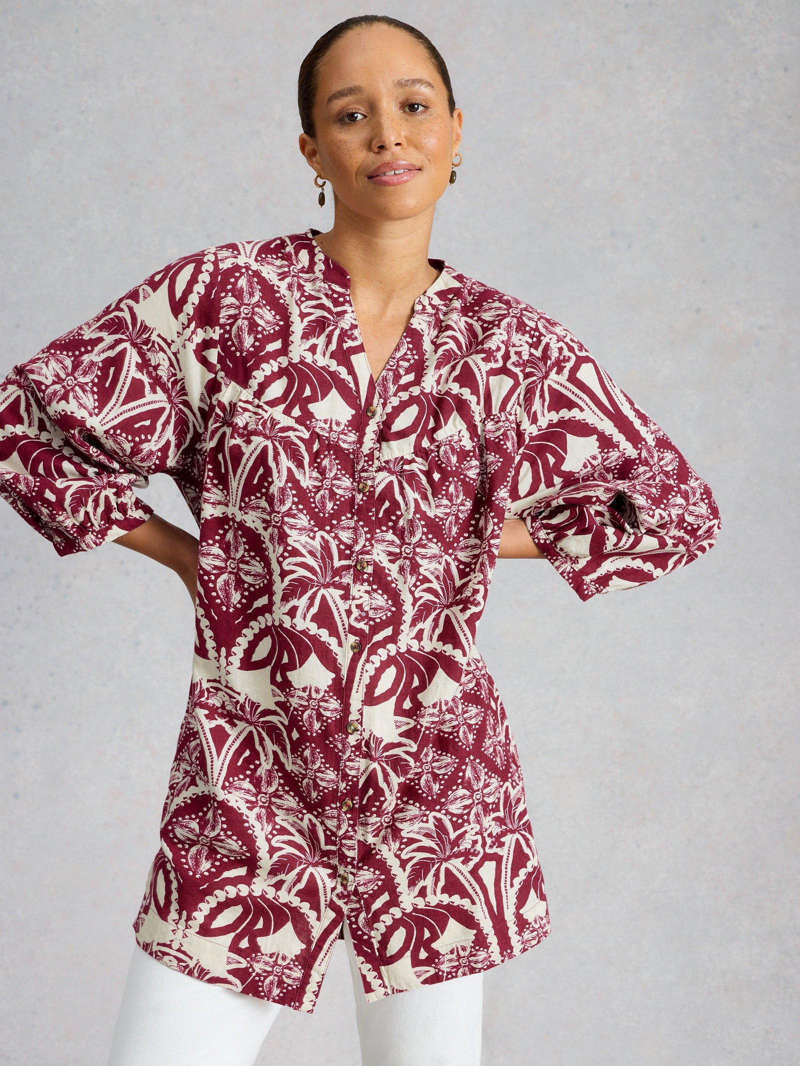 Raquel Linen Blend Tunic