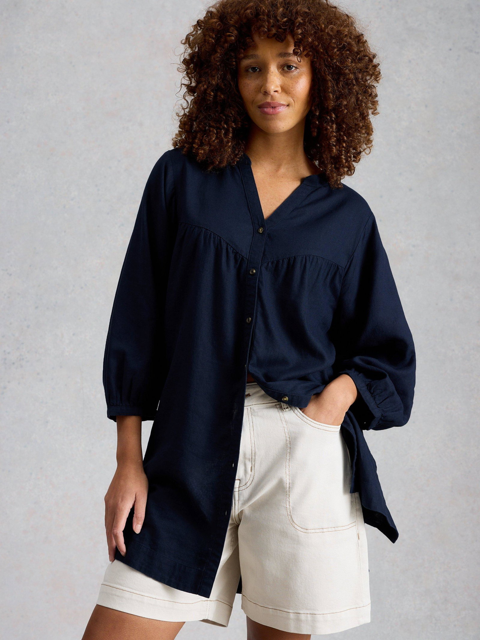 Raquel Linen Blend Tunic