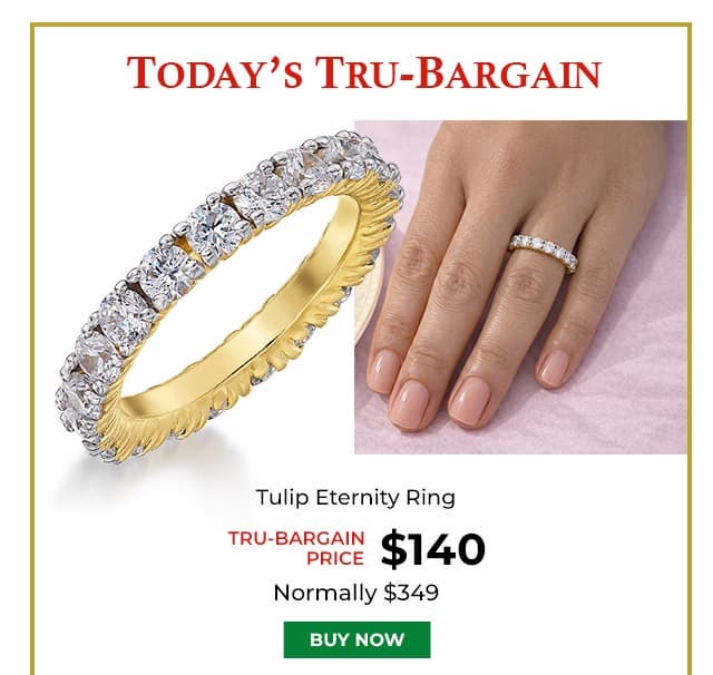 Tulip Eternity Ring Gold Clad
