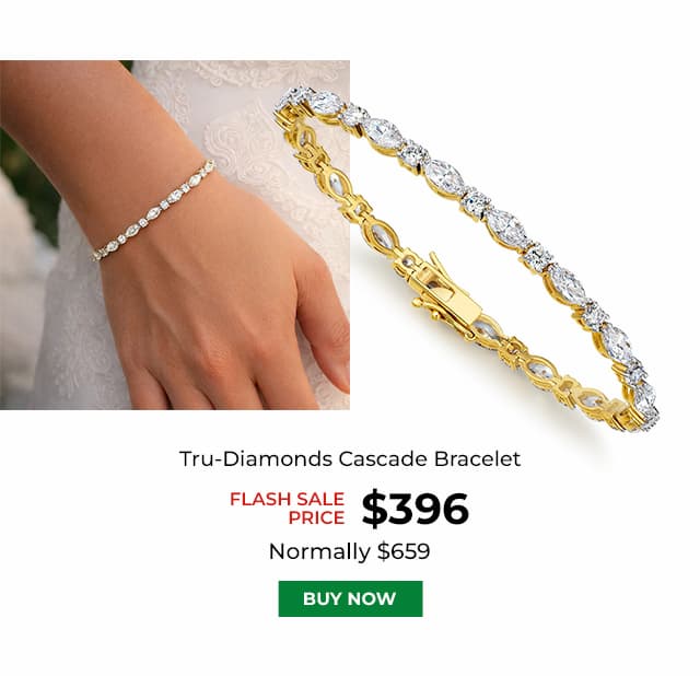 Tru Diamonds Cascade Bracelet Gold Clad