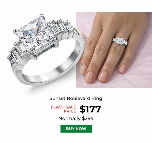 Sunset Boulevard Ring Platinum Clad