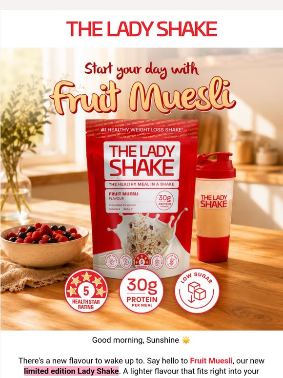 Good morning, Fruit Muesli 💛