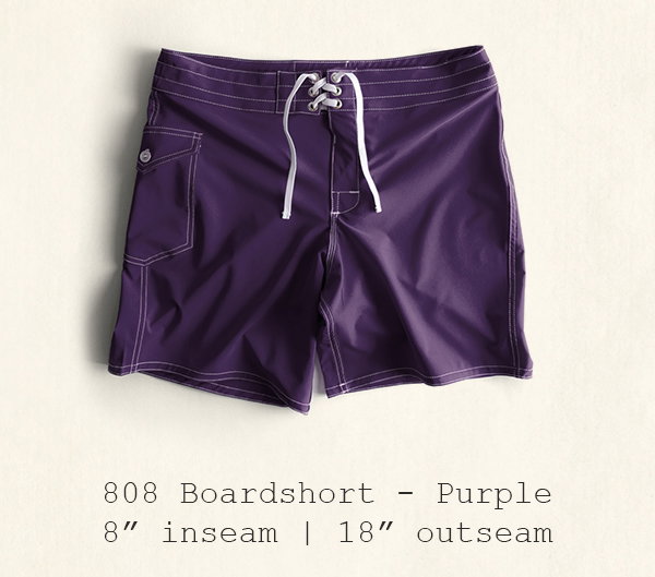 808 Boardshort - Purple | 8" inseam | 18" outseam