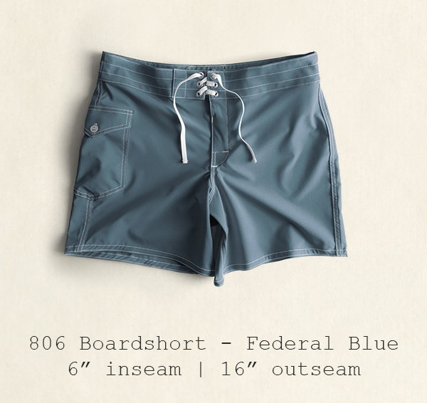 806 Boardshort - Federal Blue | 6" inseam | 16" outseam
