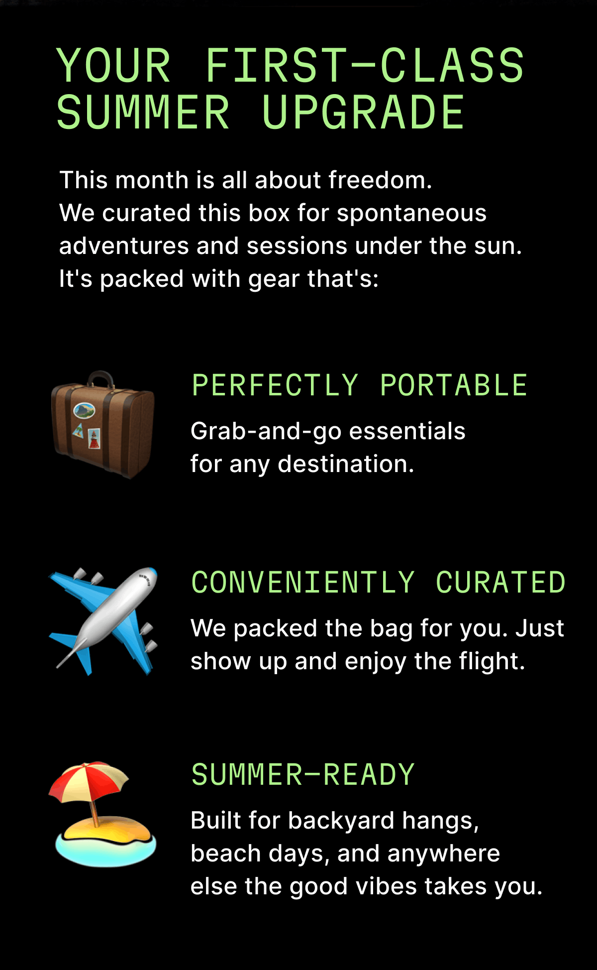 Your First-Class Summer Upgrade