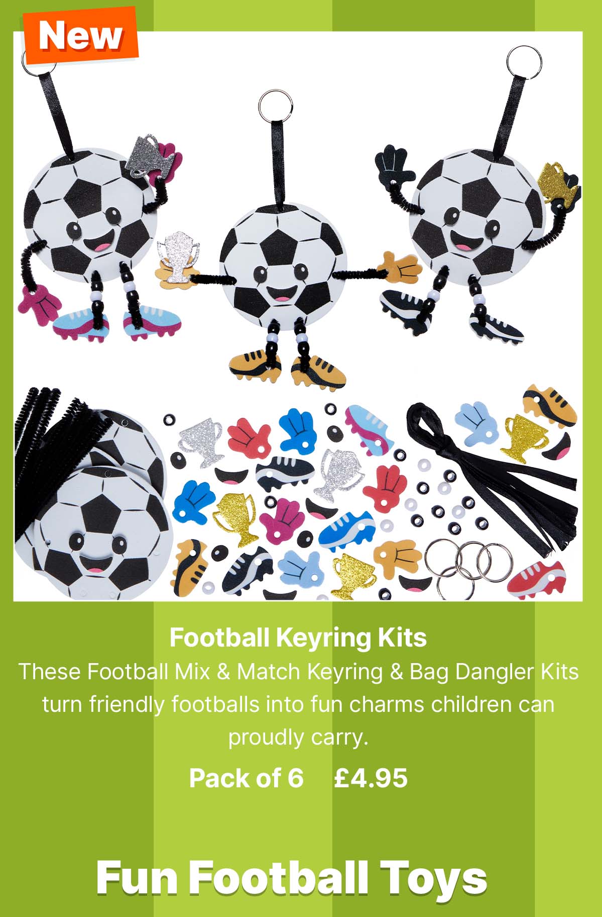 Football Mix & Match Keyring & Bag Dangler Kits