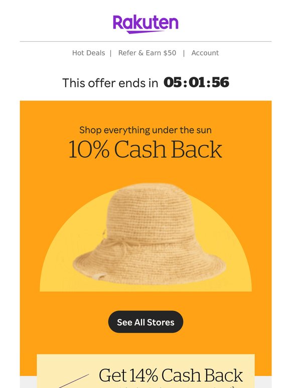 Don’t miss 10% Cash Back!