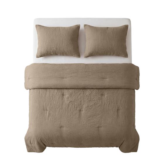 Lazy all-in-one dekbed Mousseline - taupe