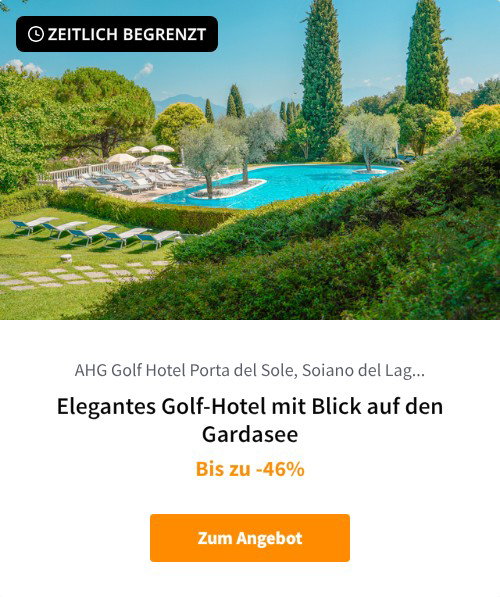 Elegantes Golf-Hotel mit Blick auf den Gardasee