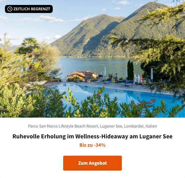 Ruhevolle Erholung im Wellness-Hideaway am Luganer See