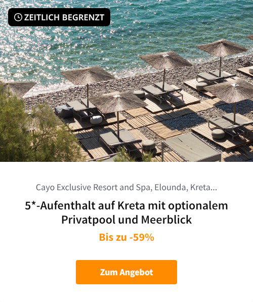5*-Aufenthalt auf Kreta mit optionalem Privatpool und Meerblick