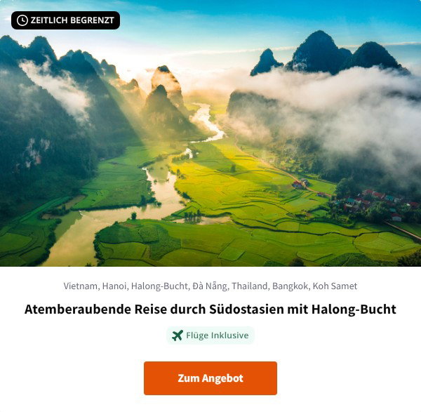 Atemberaubende Reise durch Südostasien mit Halong-Bucht