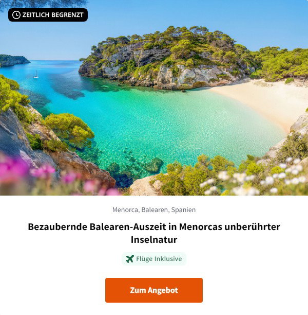 Bezaubernde Balearen-Auszeit in Menorcas unberührter Inselnatur