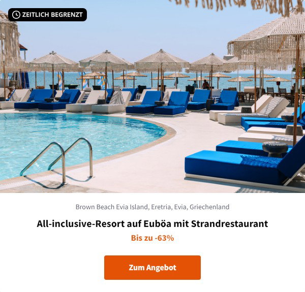 All-inclusive-Resort auf Euböa mit Strandrestaurant
