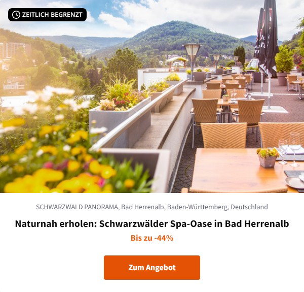 Naturnah erholen: Schwarzwälder Spa-Oase in Bad Herrenalb