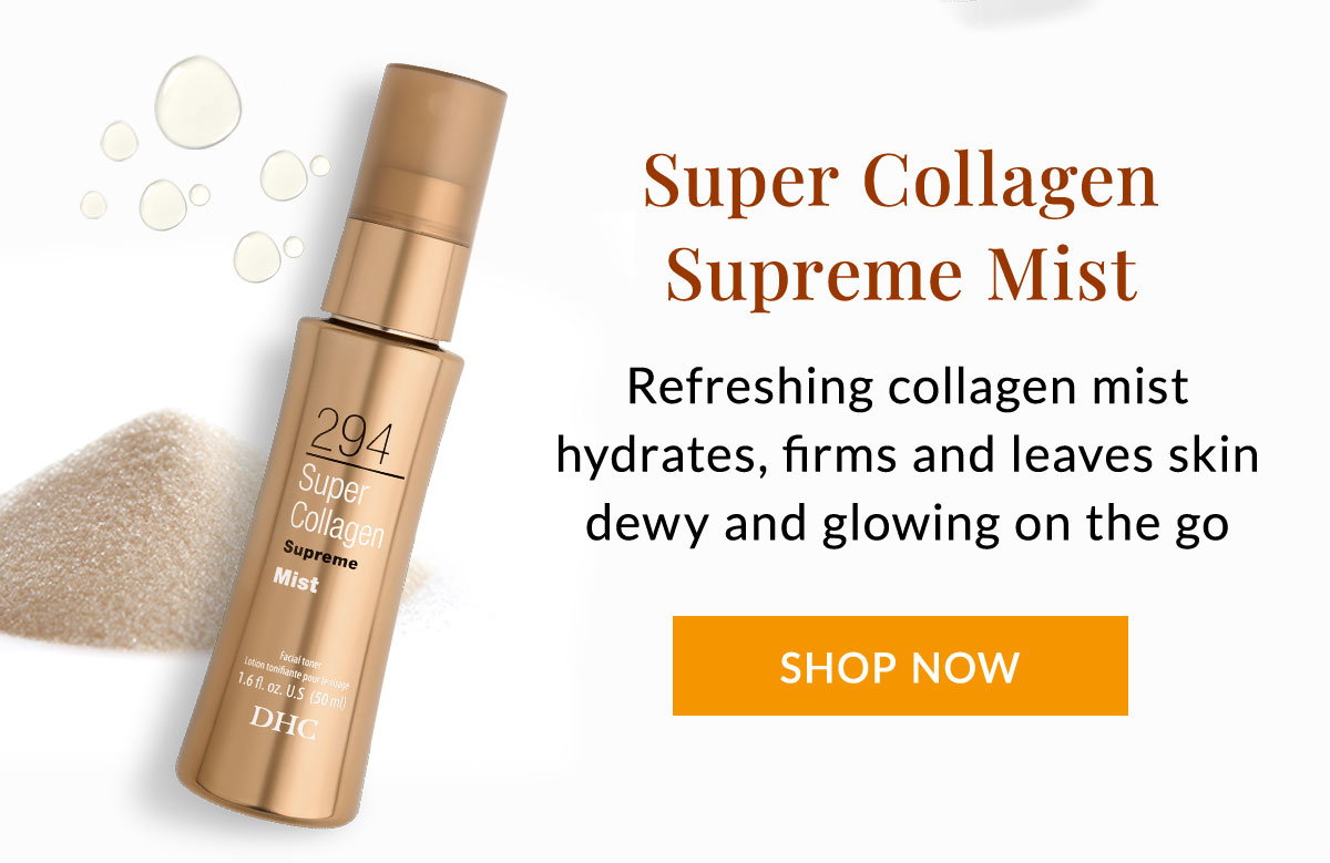Super Collagen Supreme Mist hydrates, firms and leaves skin dewy