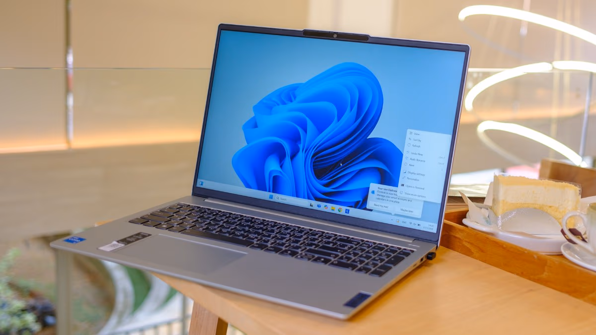 Windows on a laptop