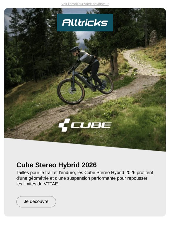 Cube Stereo Hybrid 2026 : la référence en trail & enduro !