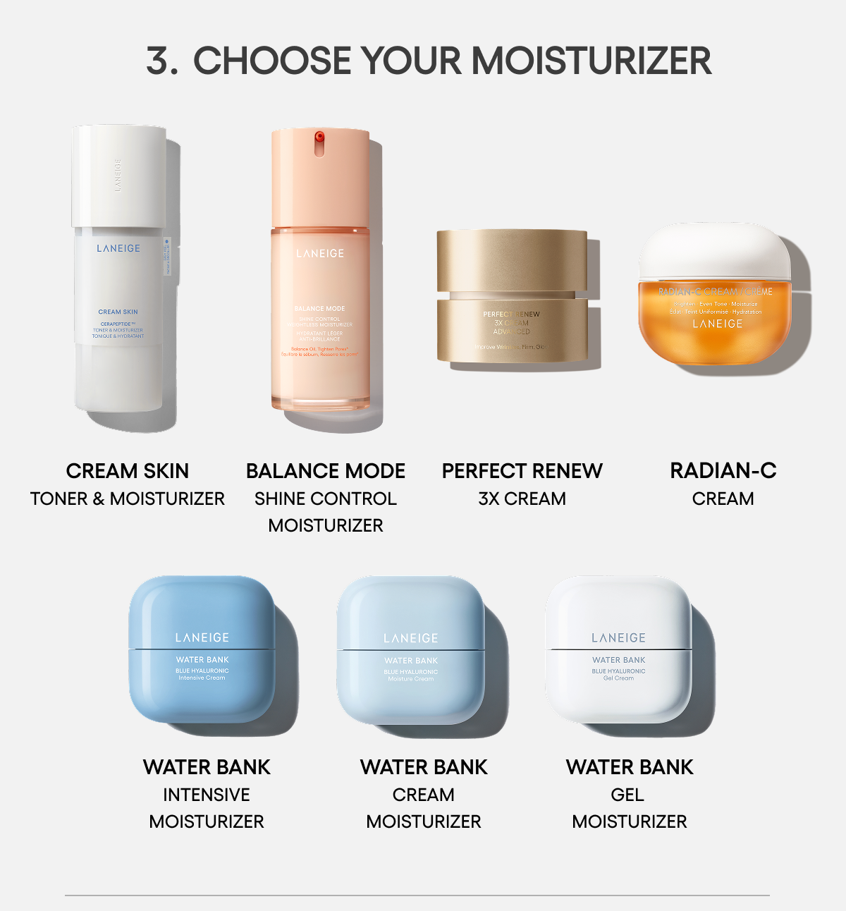 CHOOSE YOUR MOISTURIZER