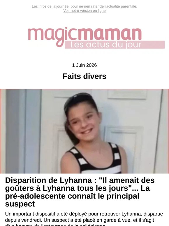 Disparition de Lyhanna : "Il amenait des goûters à Lyhanna tous les jours"... La pré-adolescente connaît le principal suspect