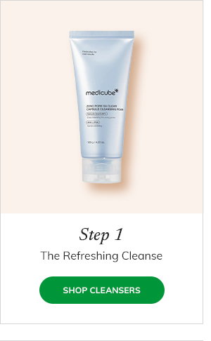 Step 1. the refreshing cleanse. shop cleansers 