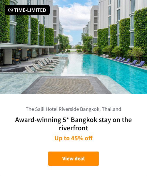 Award-winning 5* Bangkok stay on the riverfront