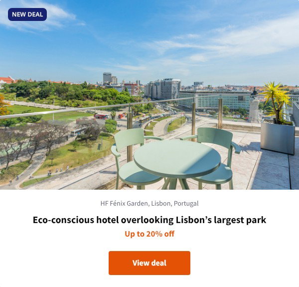 Eco-conscious hotel overlooking Lisbon%27s largest park