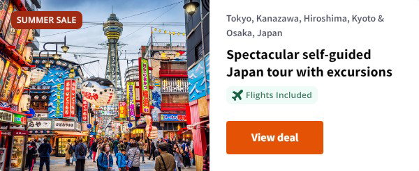 Spectacular self-guided Japan tour with excursions