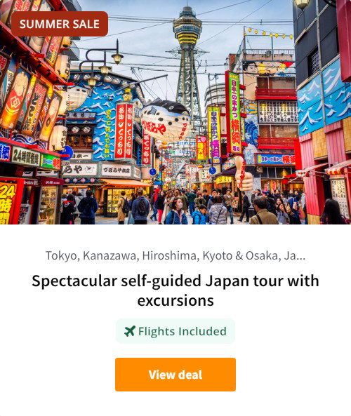 Spectacular self-guided Japan tour with excursions