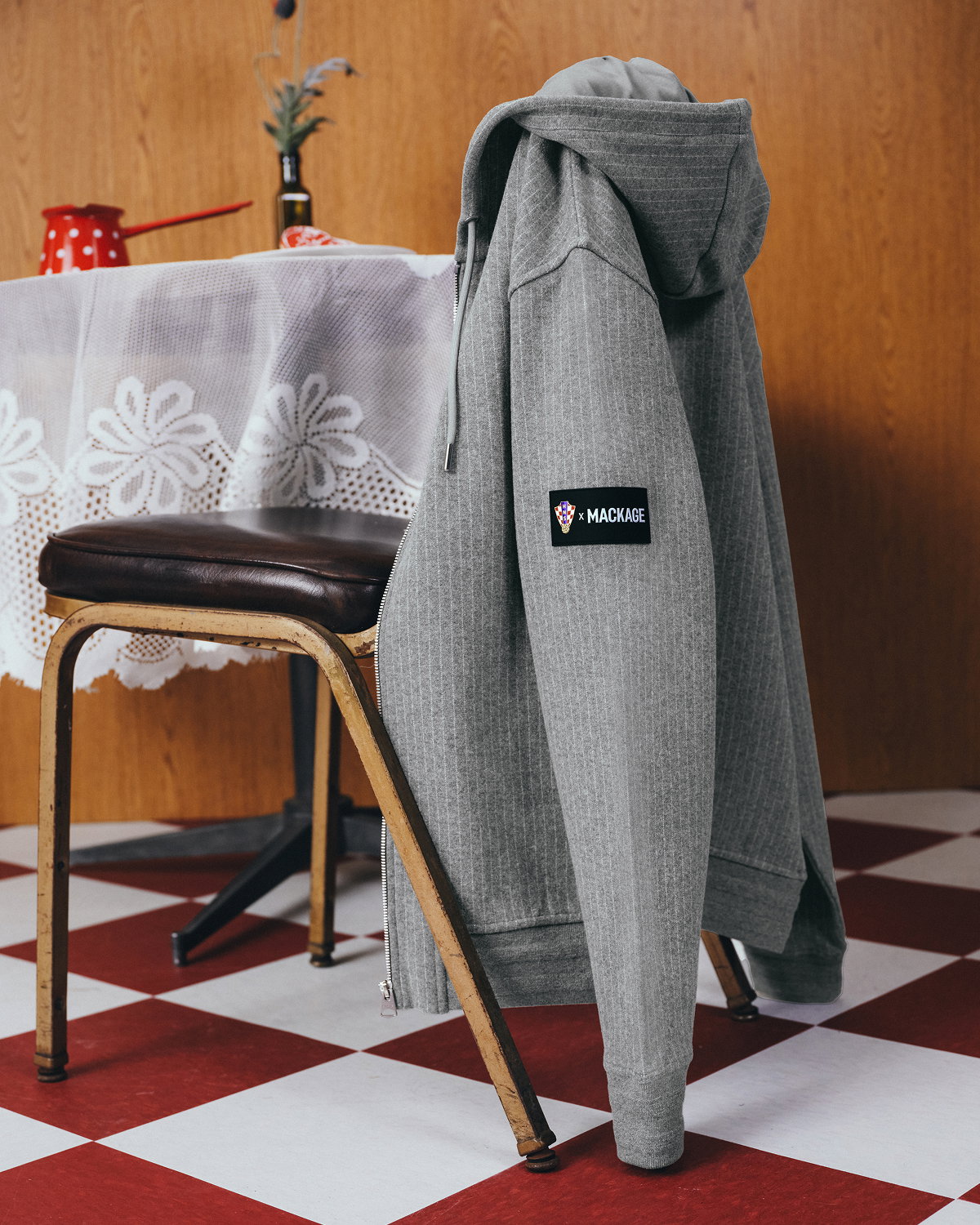 LEDGER-K Brushed Knit Hoodie for Men