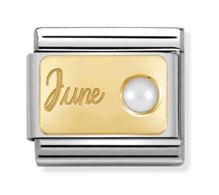 Nomination June Pearl Birthstone Charm