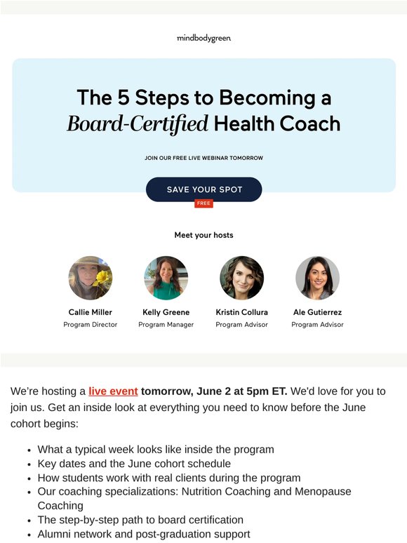 You're invited: live event tomorrow at 5pm ET