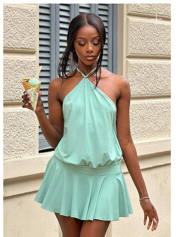 @thesevynsinclair in Mable Mini Dress — Green