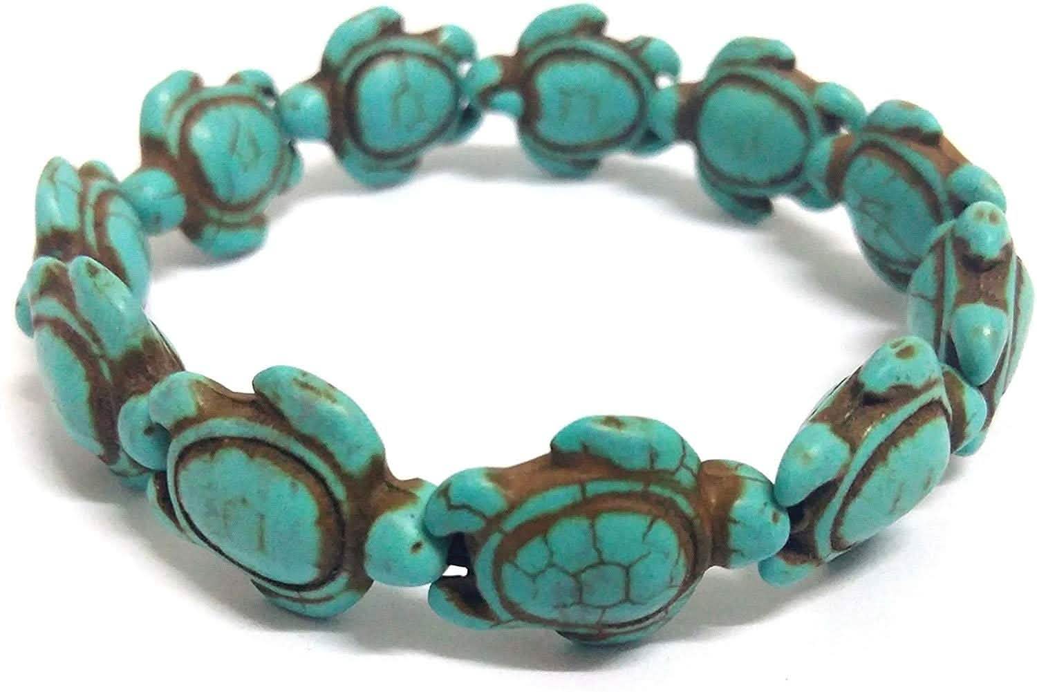 Image of Turquoise Handmade Hawaiian Sea Turtles Bracelet