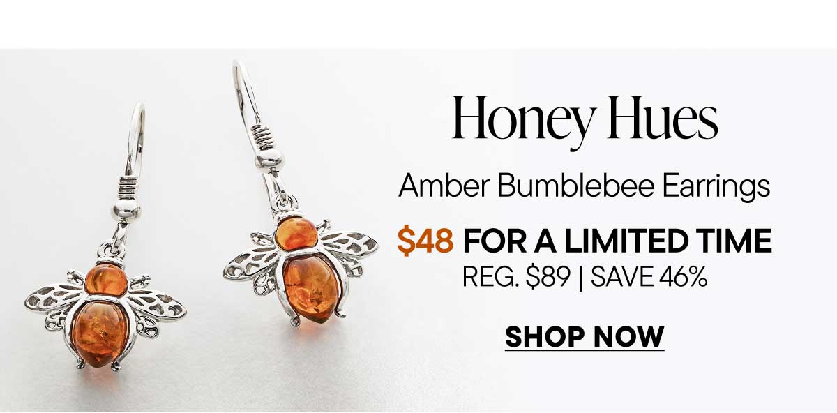 Honey Hues. Amber Bumblebee Earrings. $48 for a Limited Time