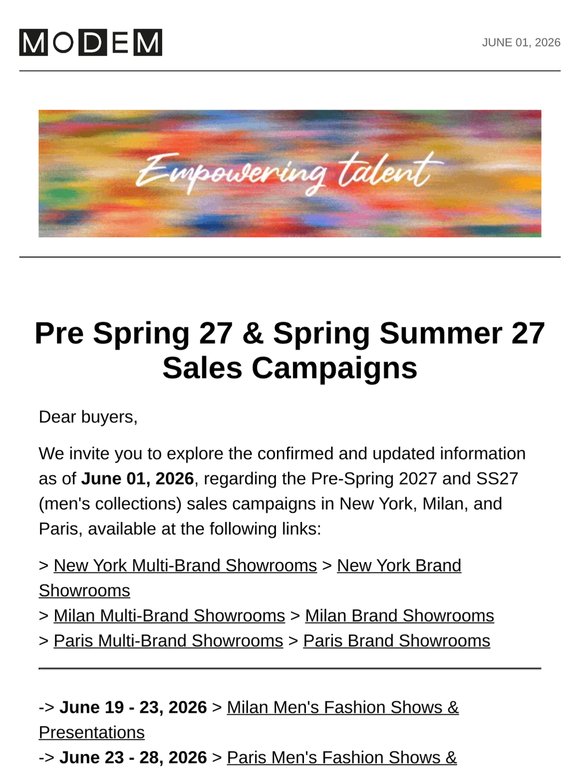 June 2026 Trade Shows. Spotlight on Tomorrow and Vald Agency. ILM. WHITE and GCSW