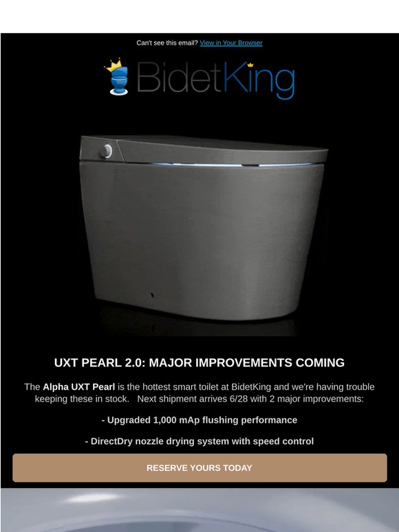 [LIVE] Summer Bidet Savings 😎 Alpha UXT Pearl Pre-Order Sale