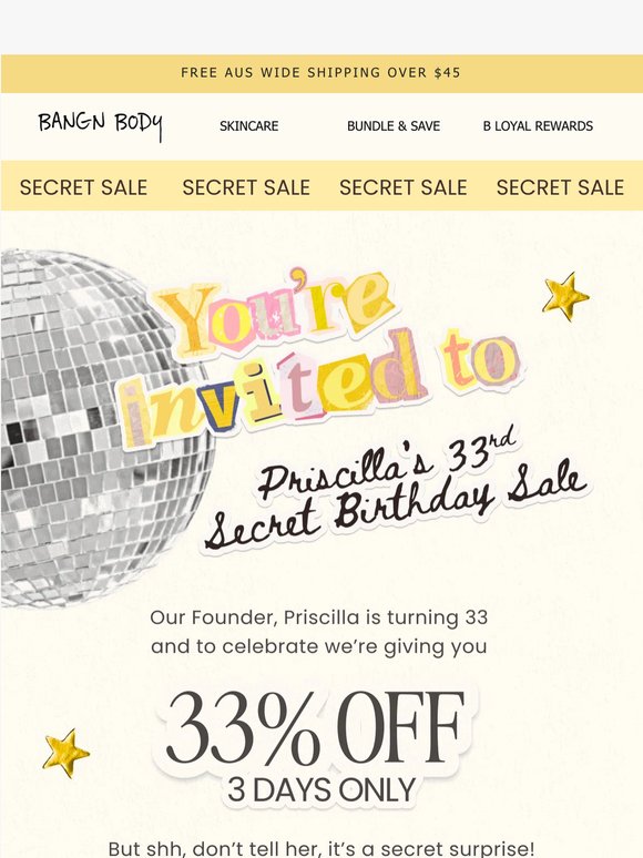 Mark Your Calendar…33% OFF Sitewide Is Coming Soon 🍰