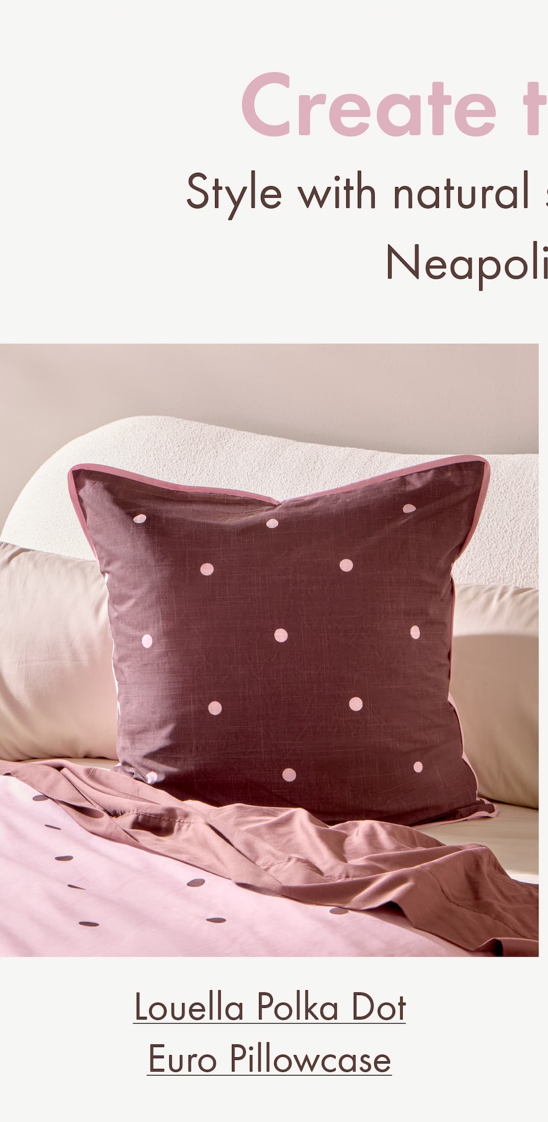 Louella Pink/Chocolate Dot European Pillowcase