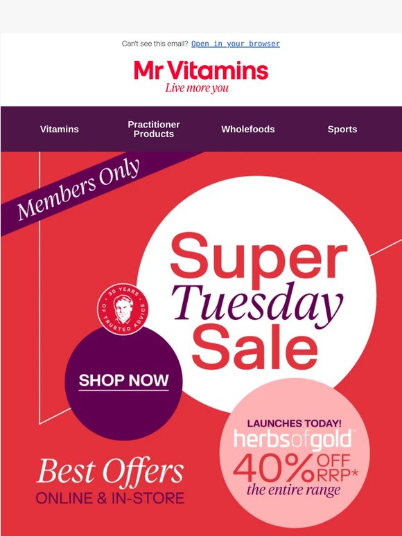 ✨ Super Tuesday Sale ✨