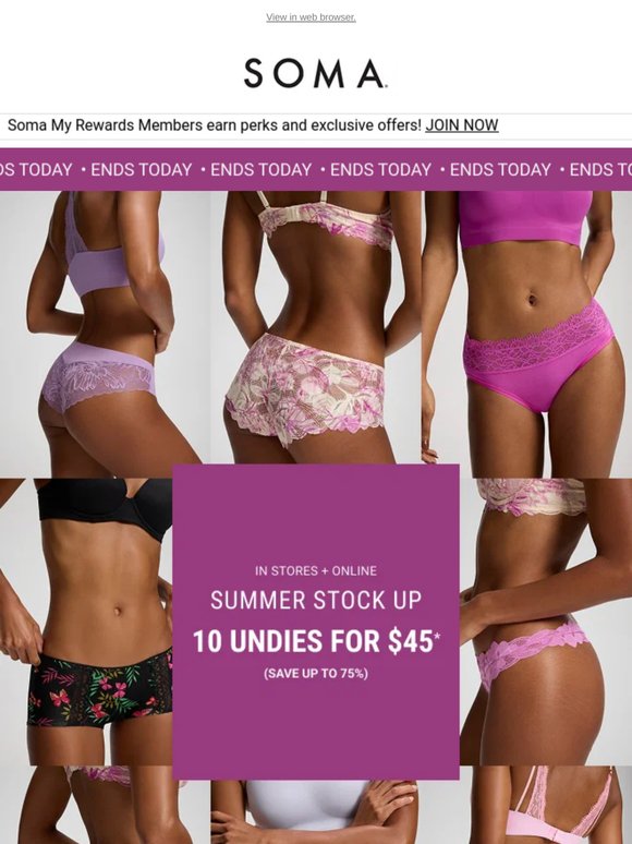 📌You Almost Missed 10/$45 Undies!