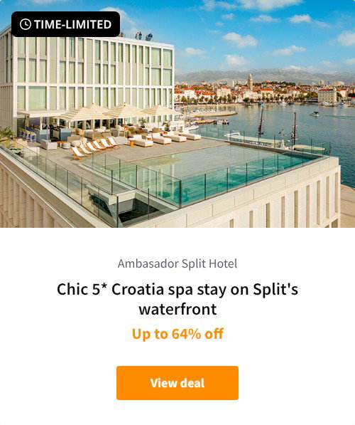 Chic 5* Croatia spa stay on Split's waterfront